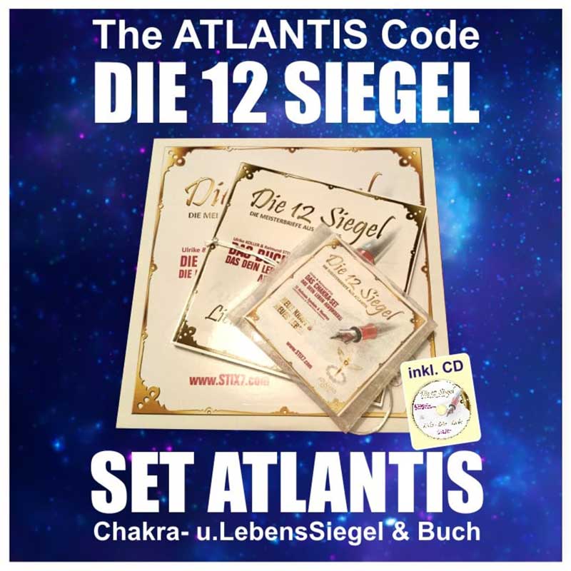 Die 12 Siegel ~ Set ATLANTIS | Buch, Chakra- &amp; Lebenssiegel inkl. CD
